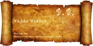 Vajda Viktor névjegykártya